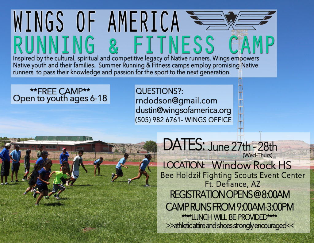 Running and Fitness Camp Window Rock, AZ Wings of America